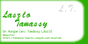 laszlo tamassy business card